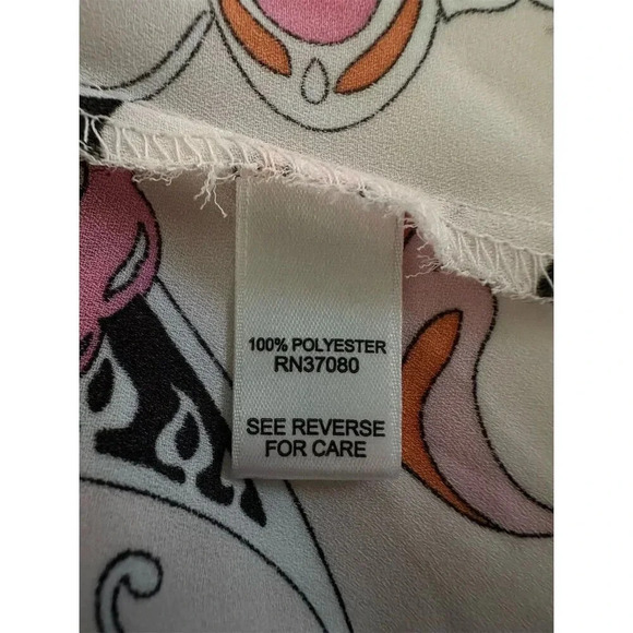 Cato Cold Shoulder Blouse Plus Size 18/20W Pink/Orange Geometric Tunic #003 - Picture 7 of 7